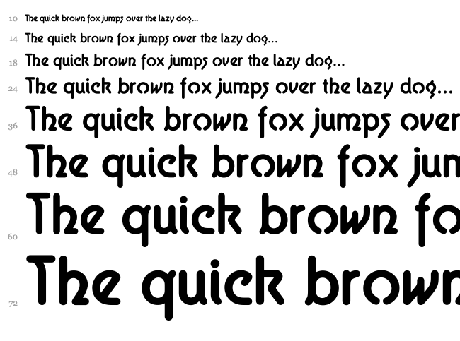 Aerolite font waterfall